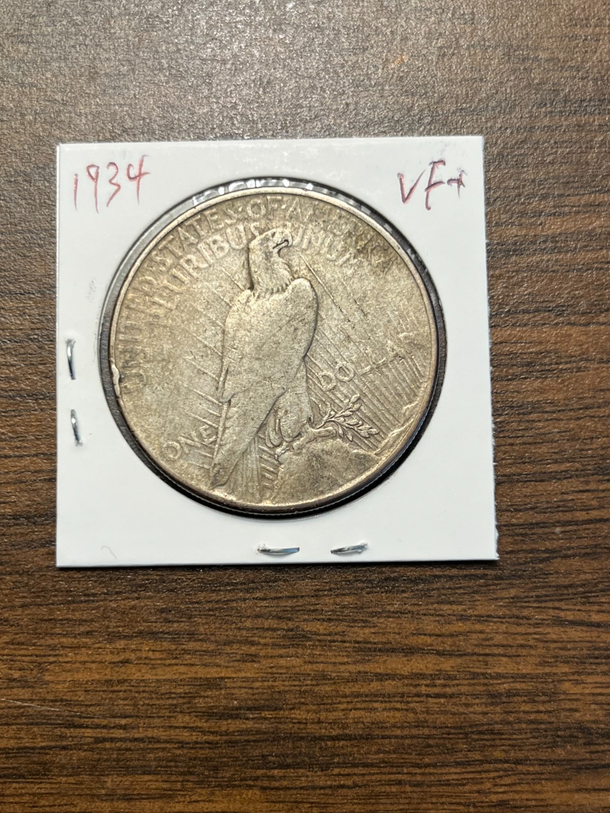 1934 Peace silver dollar VF #651 GUARANTEE GENUINE