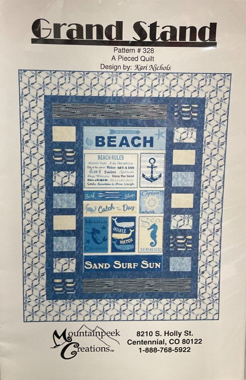 MOUNTAINPEEK CREATIONS #MPC328 - GRAND STAND QUILT PATTERN, 54.5"x67.5"