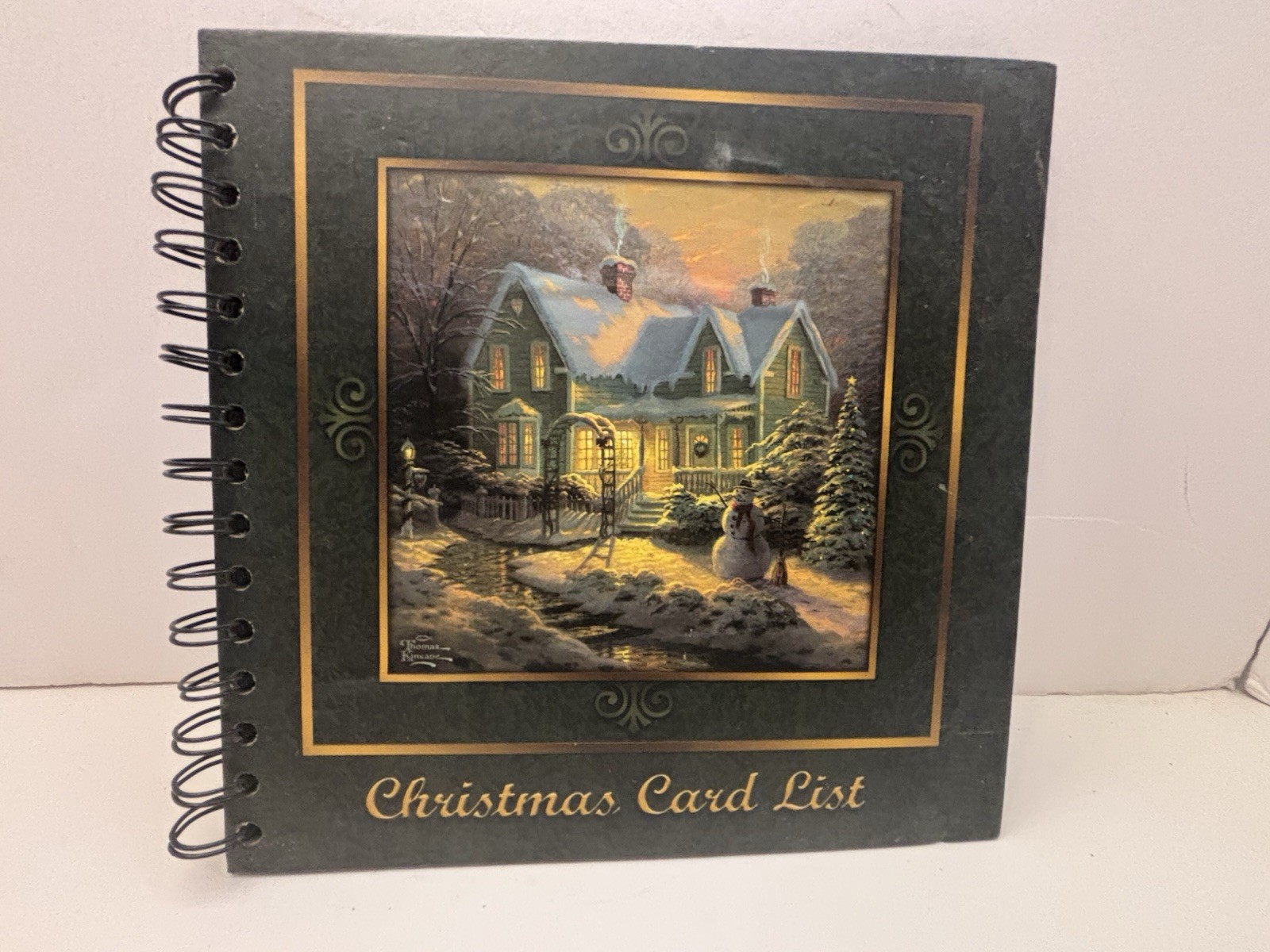Thomas Kinkade 2004 Blessings of Christmas Spiral Card List Address Book