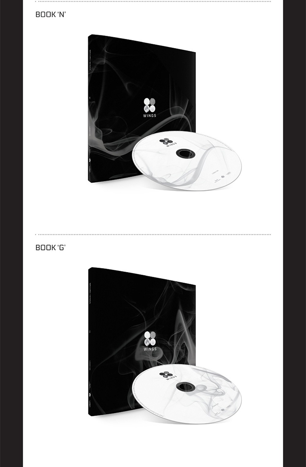 BTS [WINGS] 2nd Album 4 Ver SET/4 CD+4 Photo Book+4 Polaroid Card+GIFT OFFICIAL