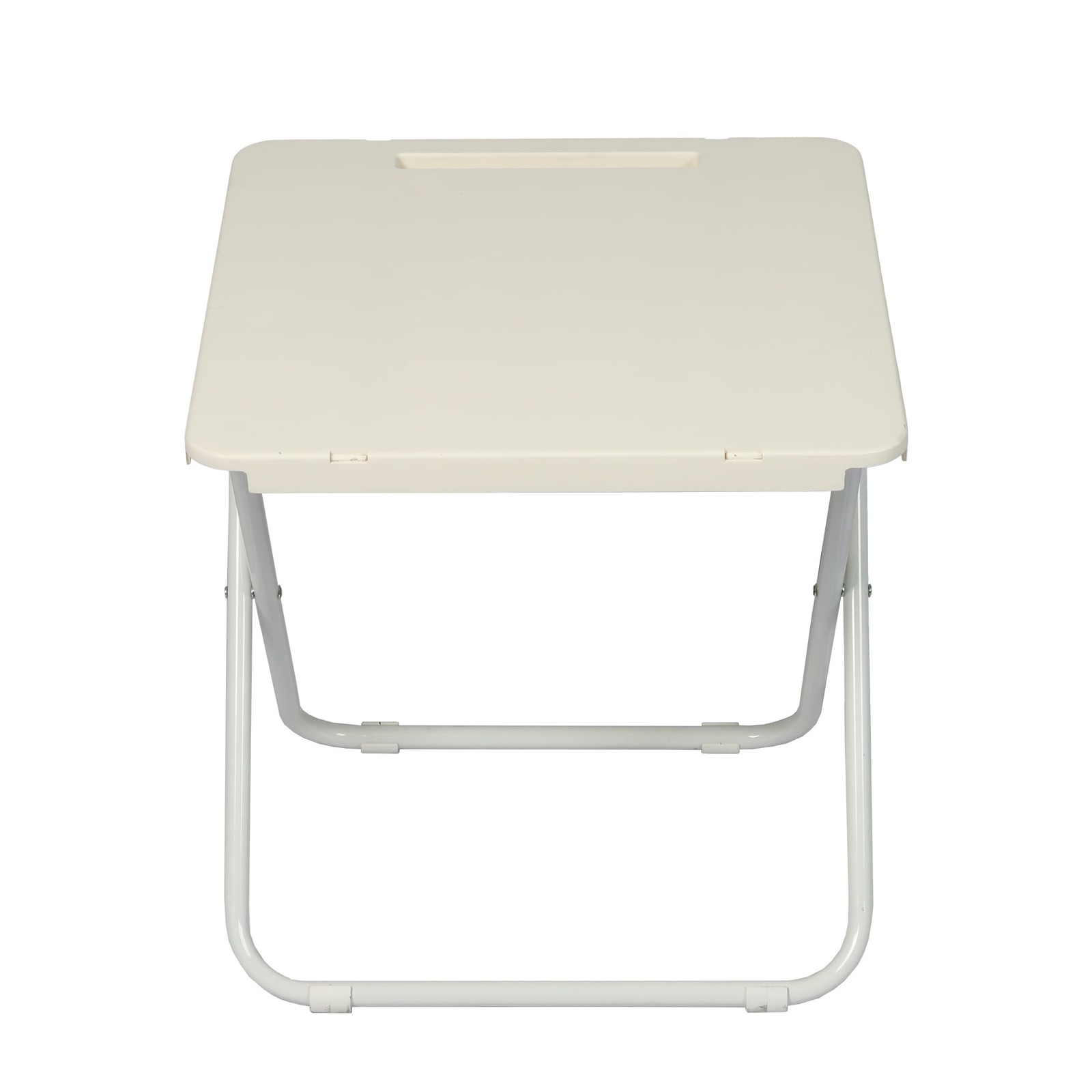 Mainstays White Folding Beach Table with Hard Top Surface