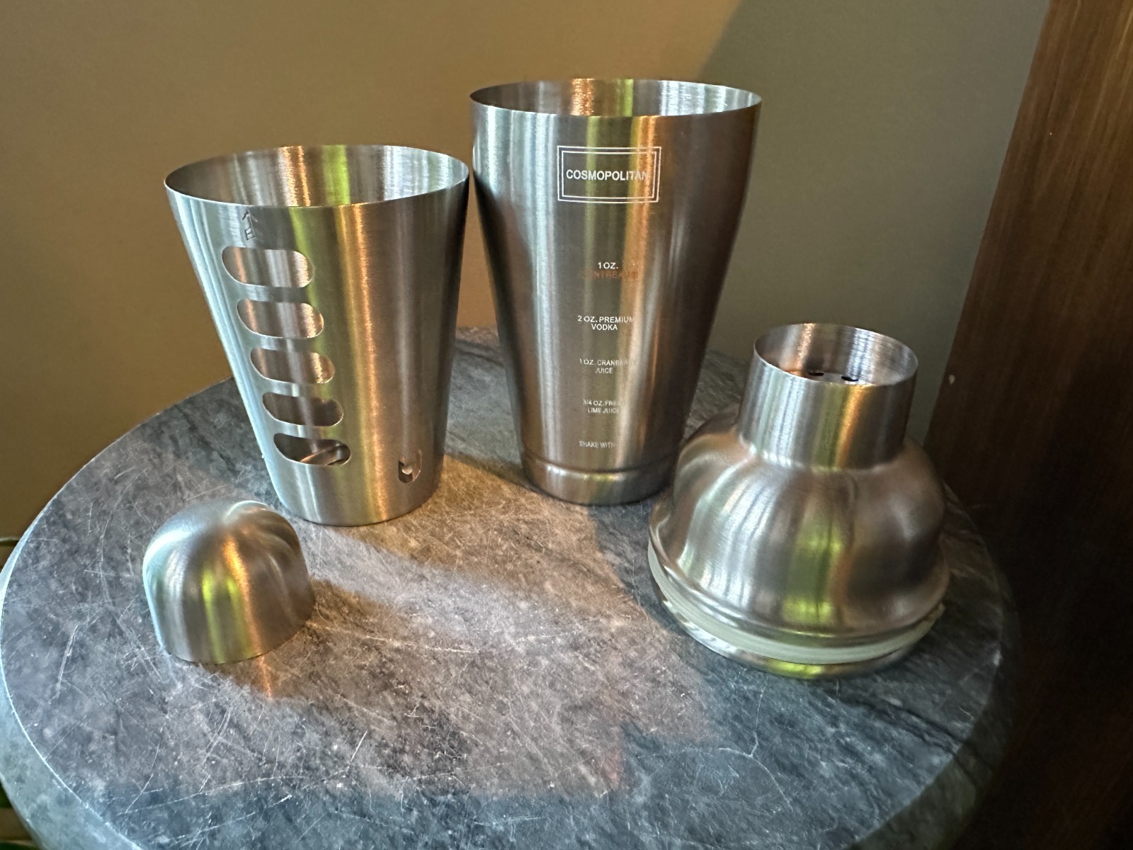 Cointreau Stainless Steel Cocktail "Dial a Drink" Shaker  with Recipes ~ Vintage