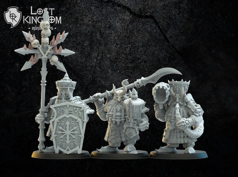Immortals Command Group - 28-32mm Infernal - Resin Tabletop Miniature