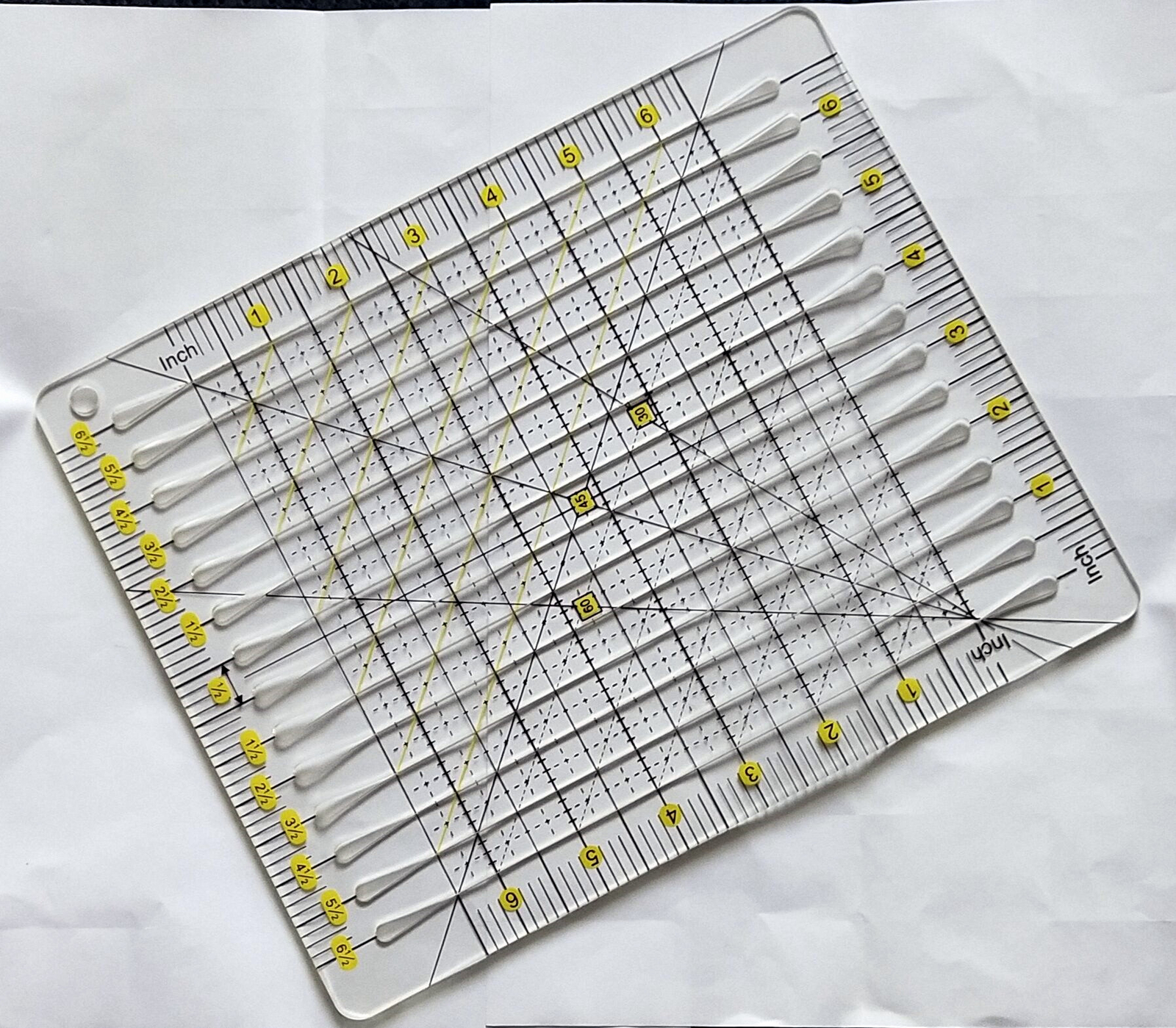 Quilt Cutting Ruler Acrylic Transparent Quilter Square Ruler for Quilting Sewing