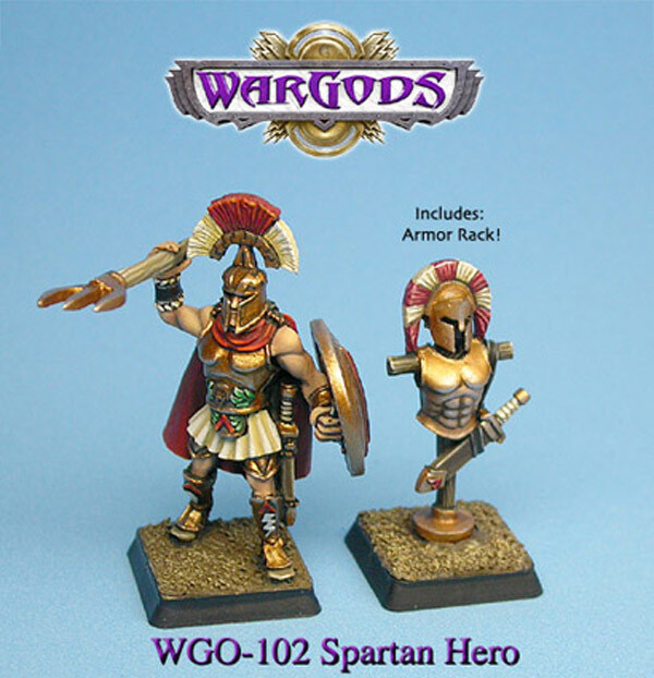 WGO102 - SPARTAN HERO AND ARMOR RACK - Wargods