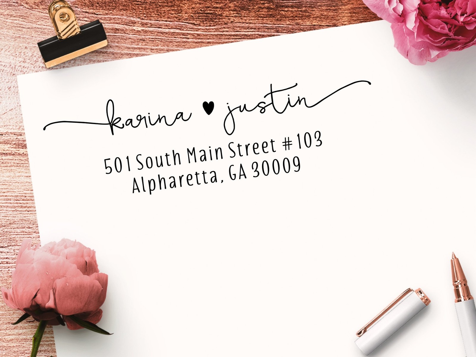 Custom Return Address Stamp, Self Inking - Bundle with Stamp, Extra Refill In...
