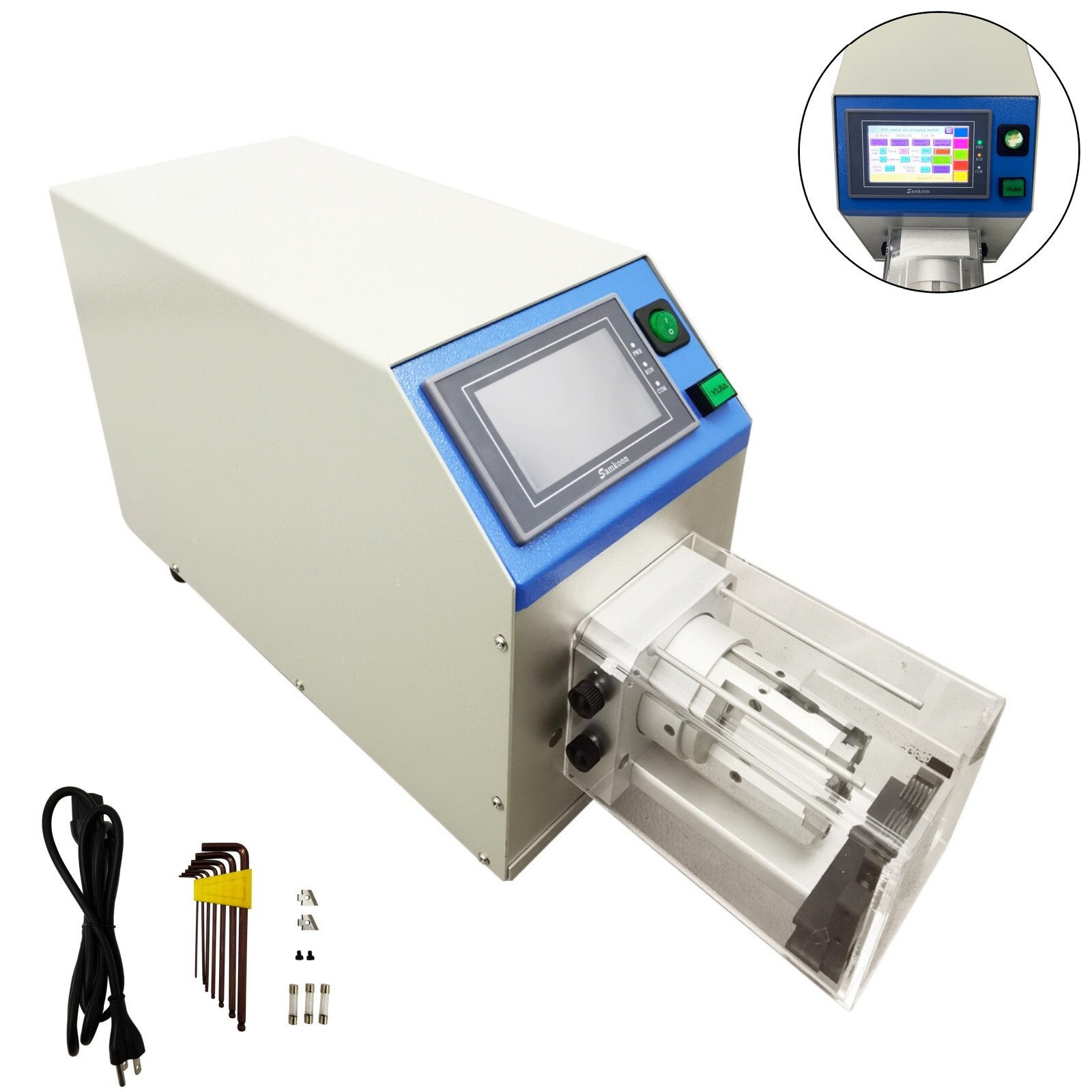 110V Coaxial Cable Rotary Stripping Knife Wire Stripping Machine 9 Layers