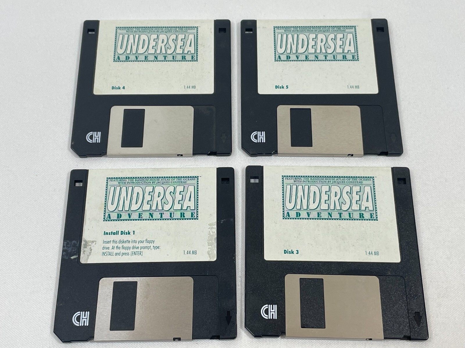 Vintage 1993 Undersea Adventure3.5" Floppy Disk 1 3 4 5 ONLY Game Software PC
