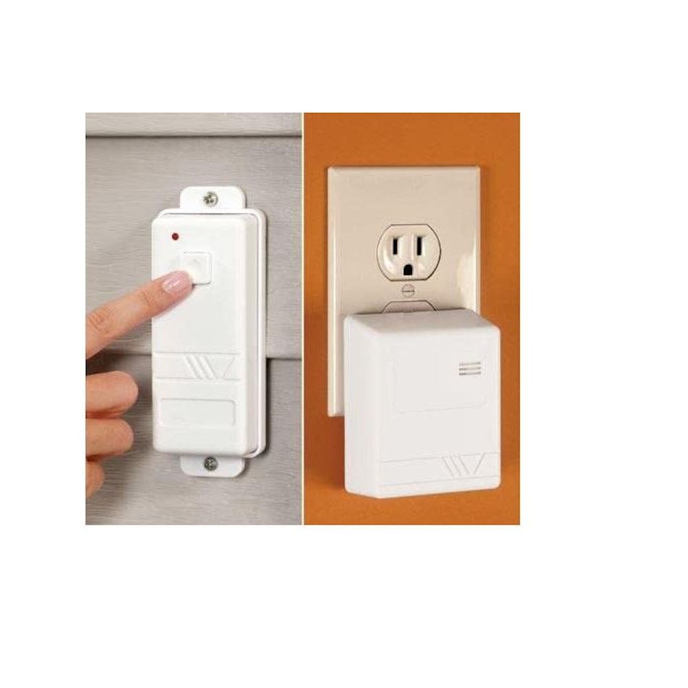 Wireless Doorbell Set with 2 Receivers in White