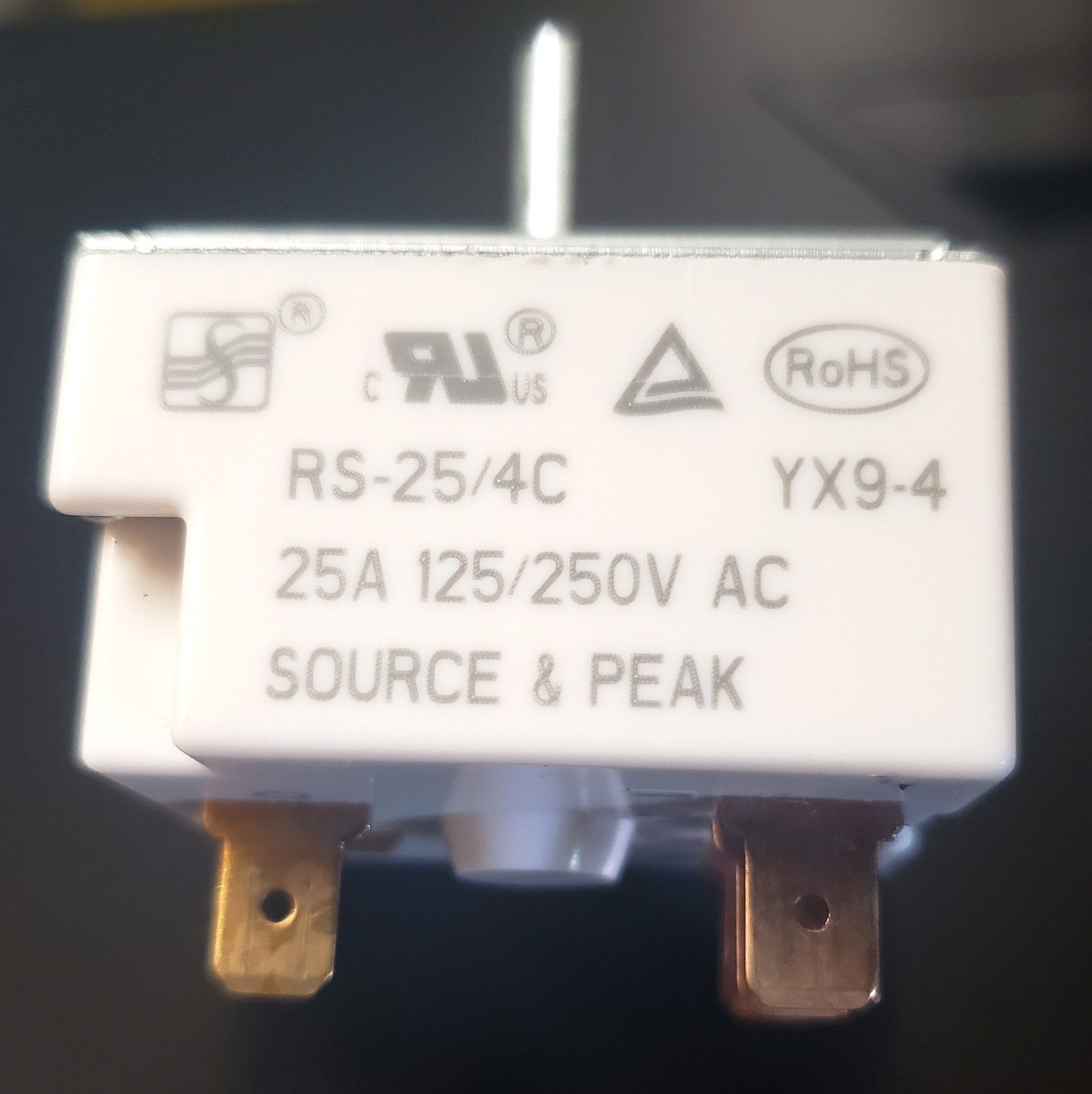 SOURCE & PEAK RS-25/4C YX9-4 25A 125/250V AC Rotary Selector Control Switch