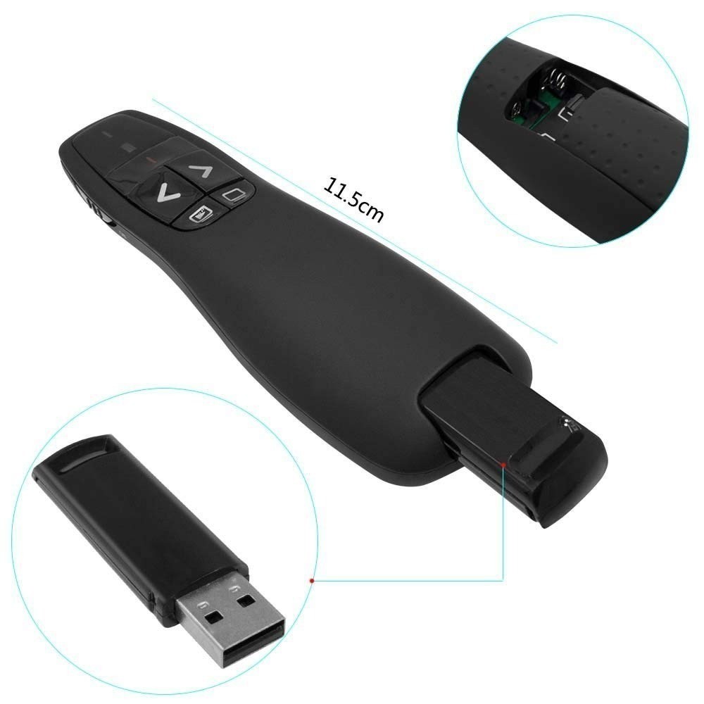 2.4 GHz RF USB Wireless Red Laser Pointer Pen PPT Presentation Remote Control