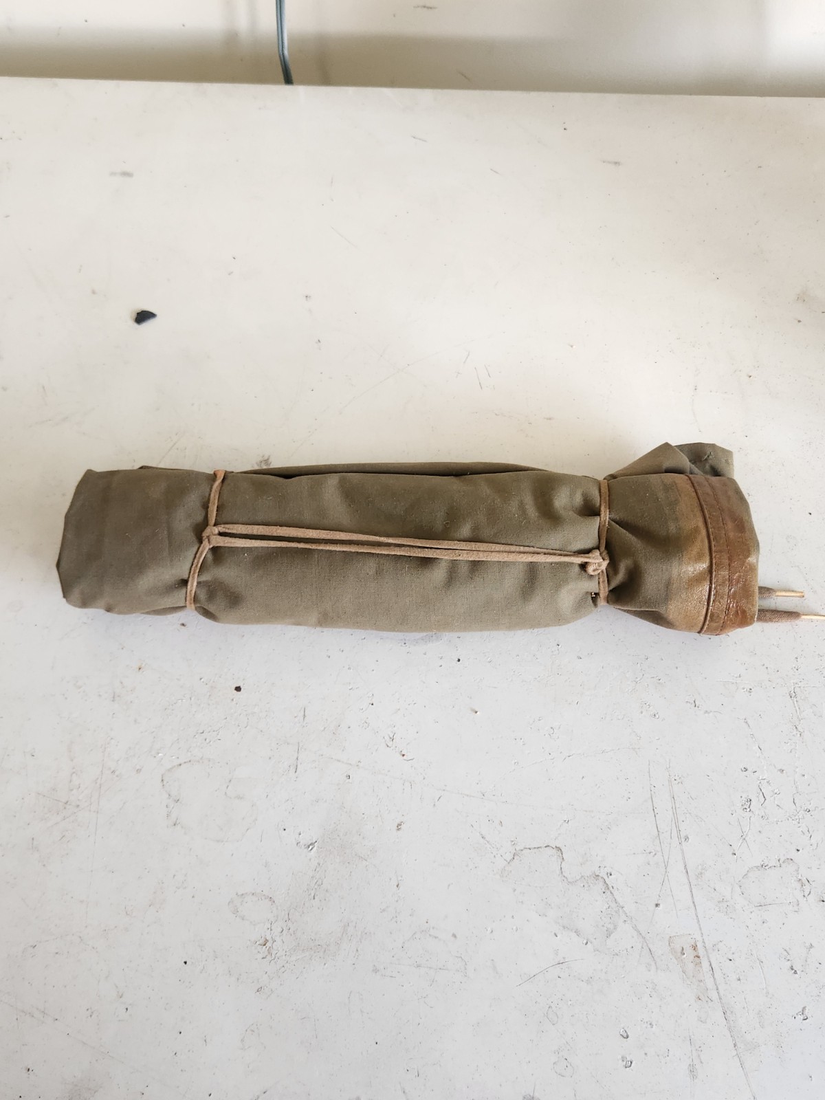 Vintage US Military Waterproof Rubberized Duffel Bag Roll Top Sea Bag Stenciled