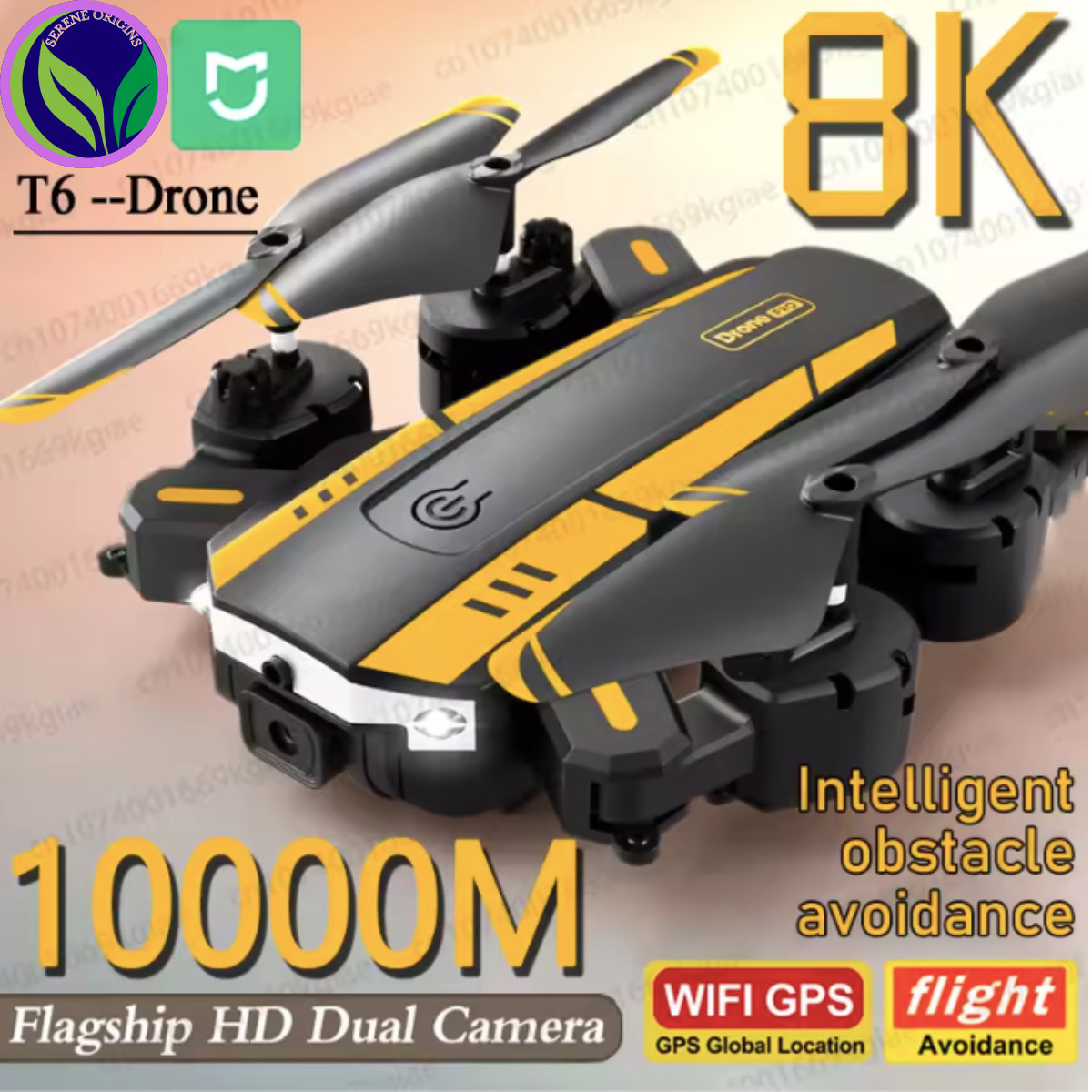 8K 6K 4K T6 Drone WIFI GPS Professional HD Aerial Photography Remote Control