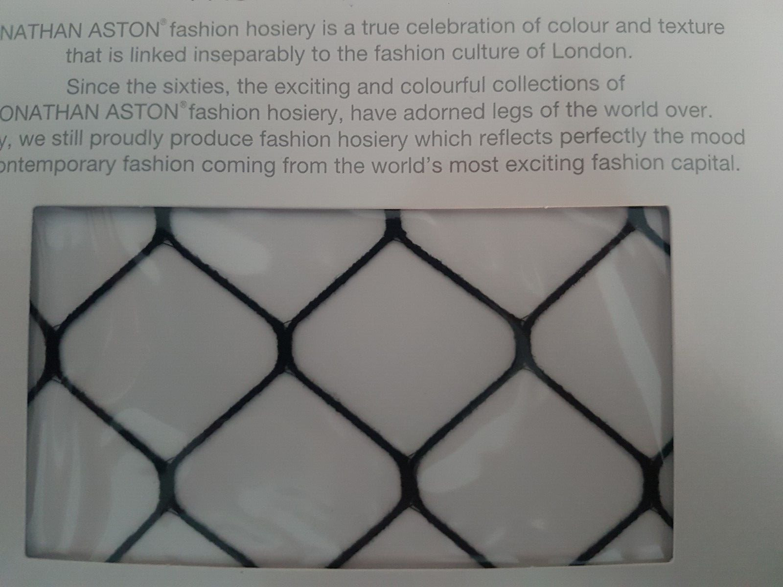 JONATHAN ASTON Diva Fencenet / Fishnet Tights Size A/B