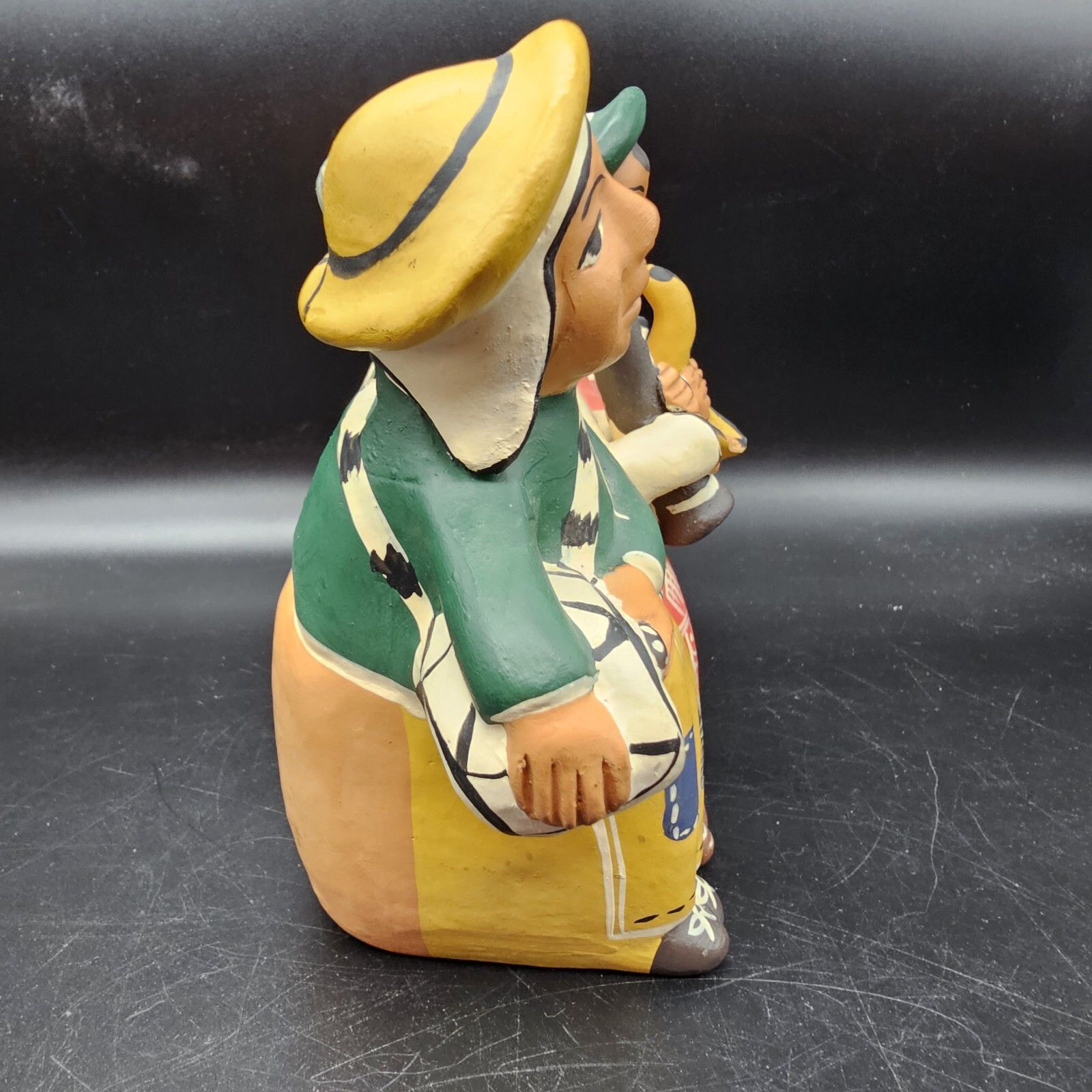 Peru Clay Flute Musician's Folk Art
