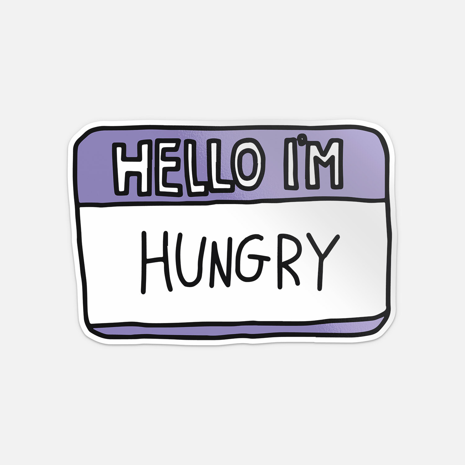 Hello Im Hungry Car Bumper Vinyl Sticker Decal
