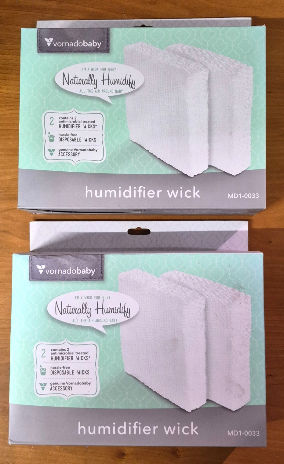 Vornadobaby Naturally Humidity 2 Pack Humidifier Wick #MD1-0033 LOT/2