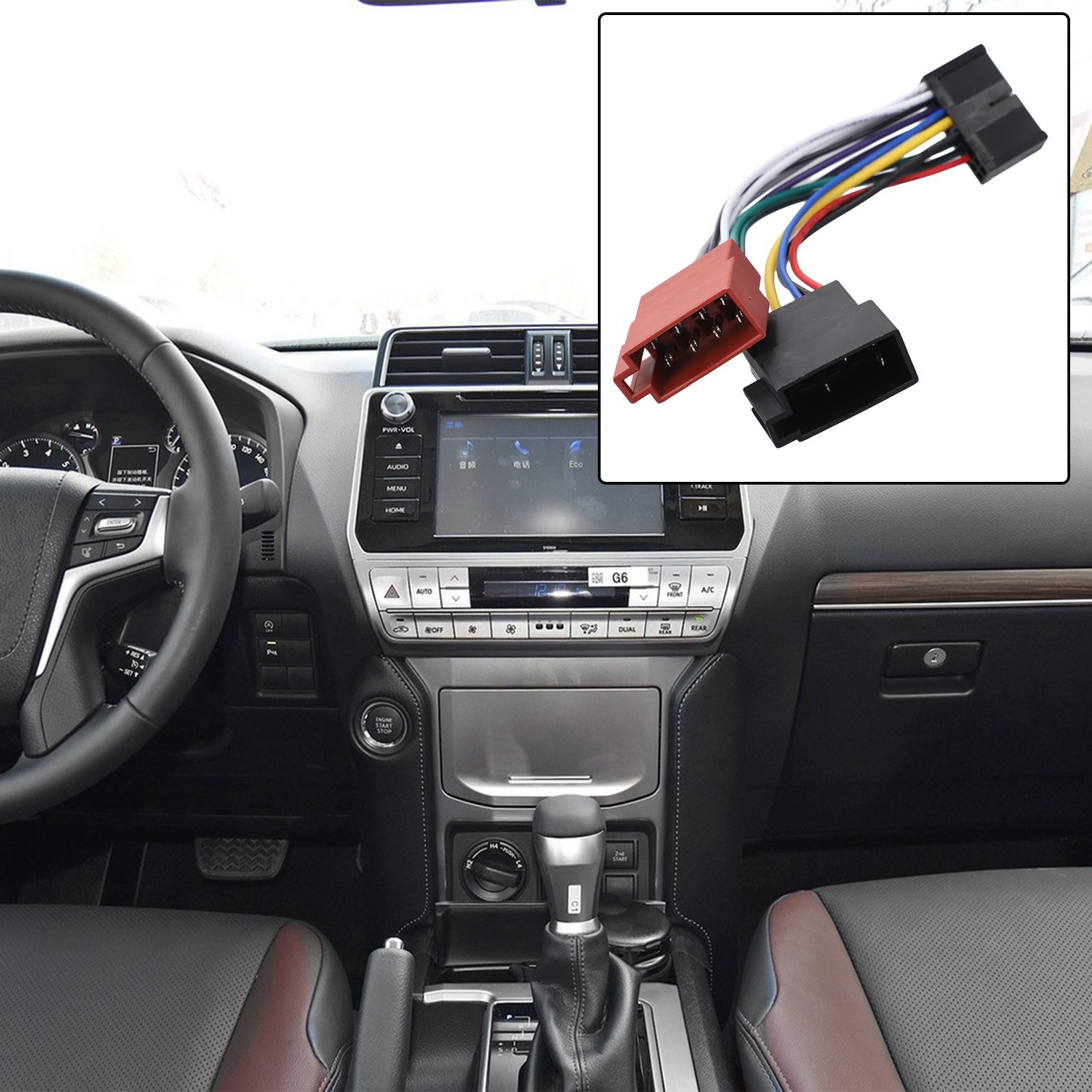Efficient Car Radio ISO Adapter Non Deformation Suitable for Most Car Radios