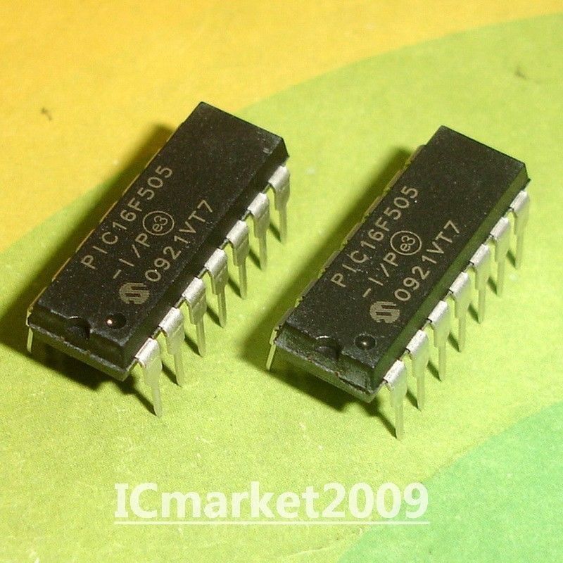 10 PCS PIC16F505-I/P DIP-14 16F505 8-Bit Flash Microcontrollers Chip IC