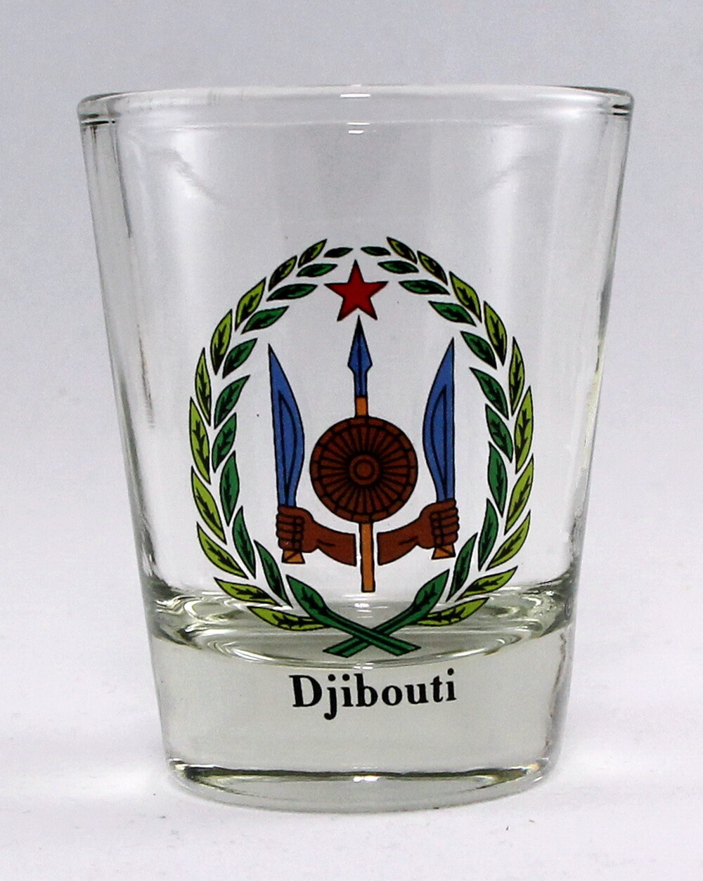 DJIBOUTI COAT OF ARMS SHOT GLASS SHOTGLASS