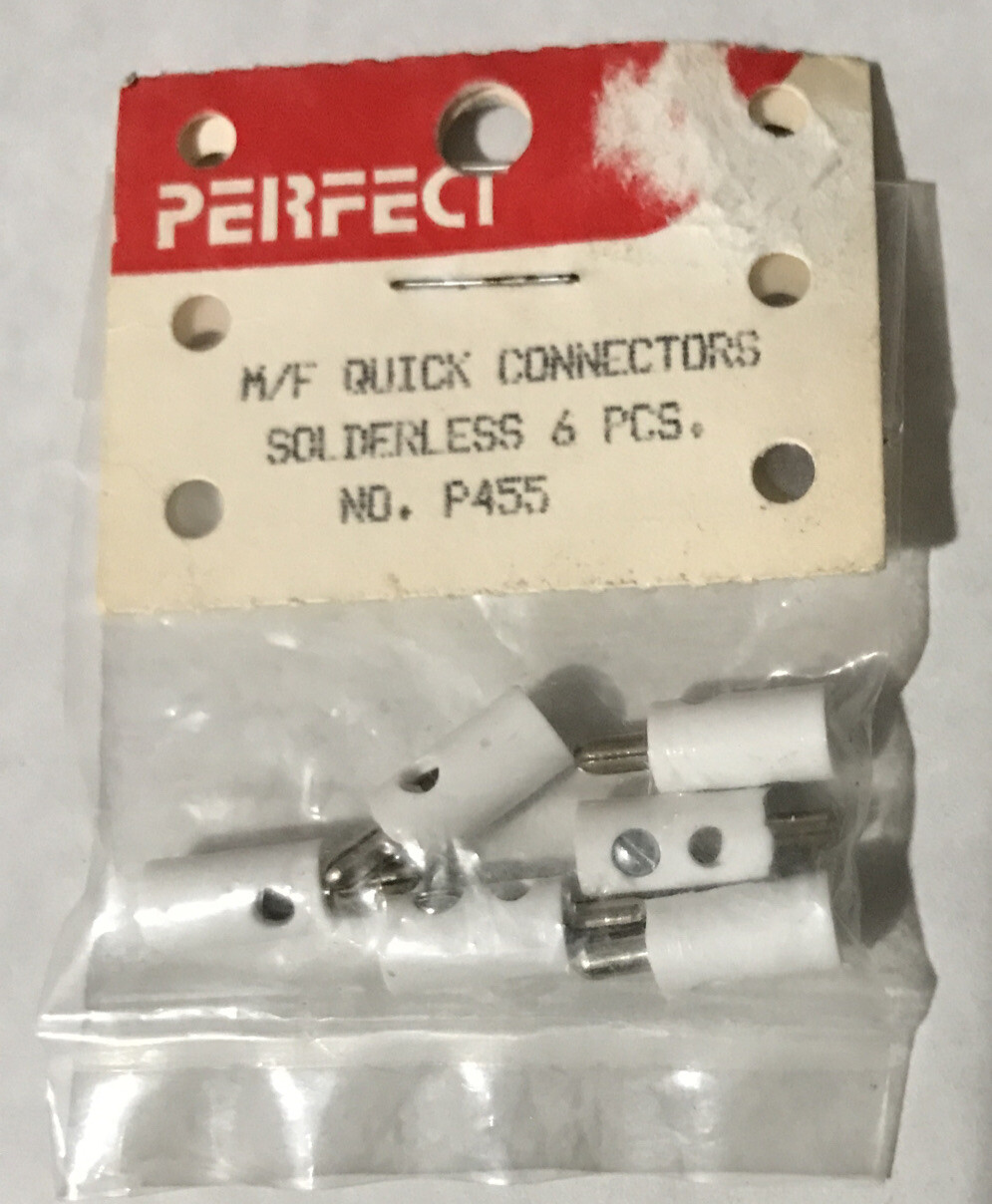 6Pc M/F  Quick Connector Solderless No. P455 Perfect Parts Company Lot Of 4