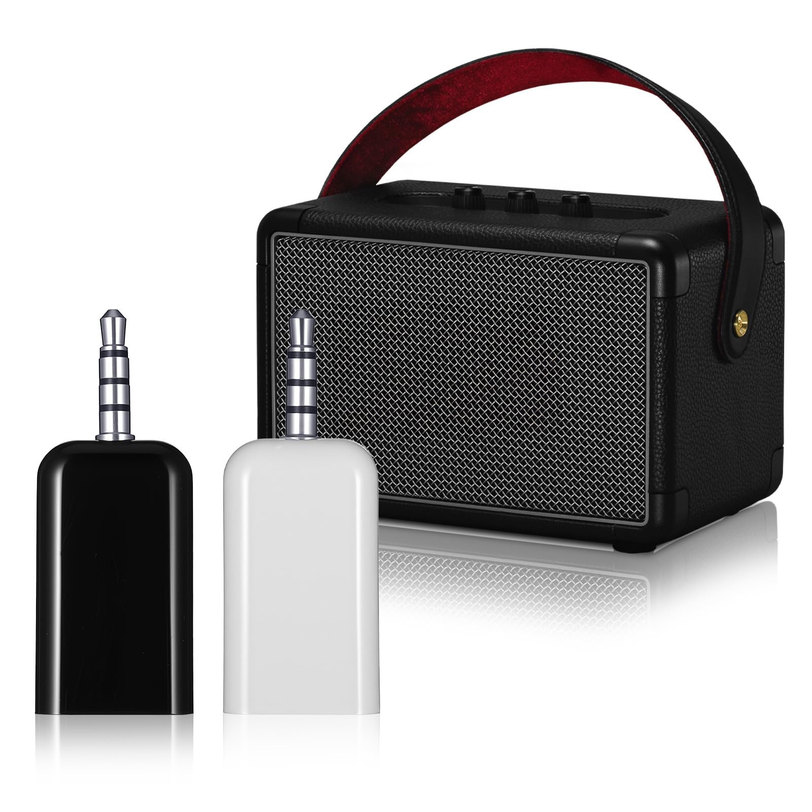 2 Pack AUX to 3.5mm Audio Adapter Not Universal USB Black