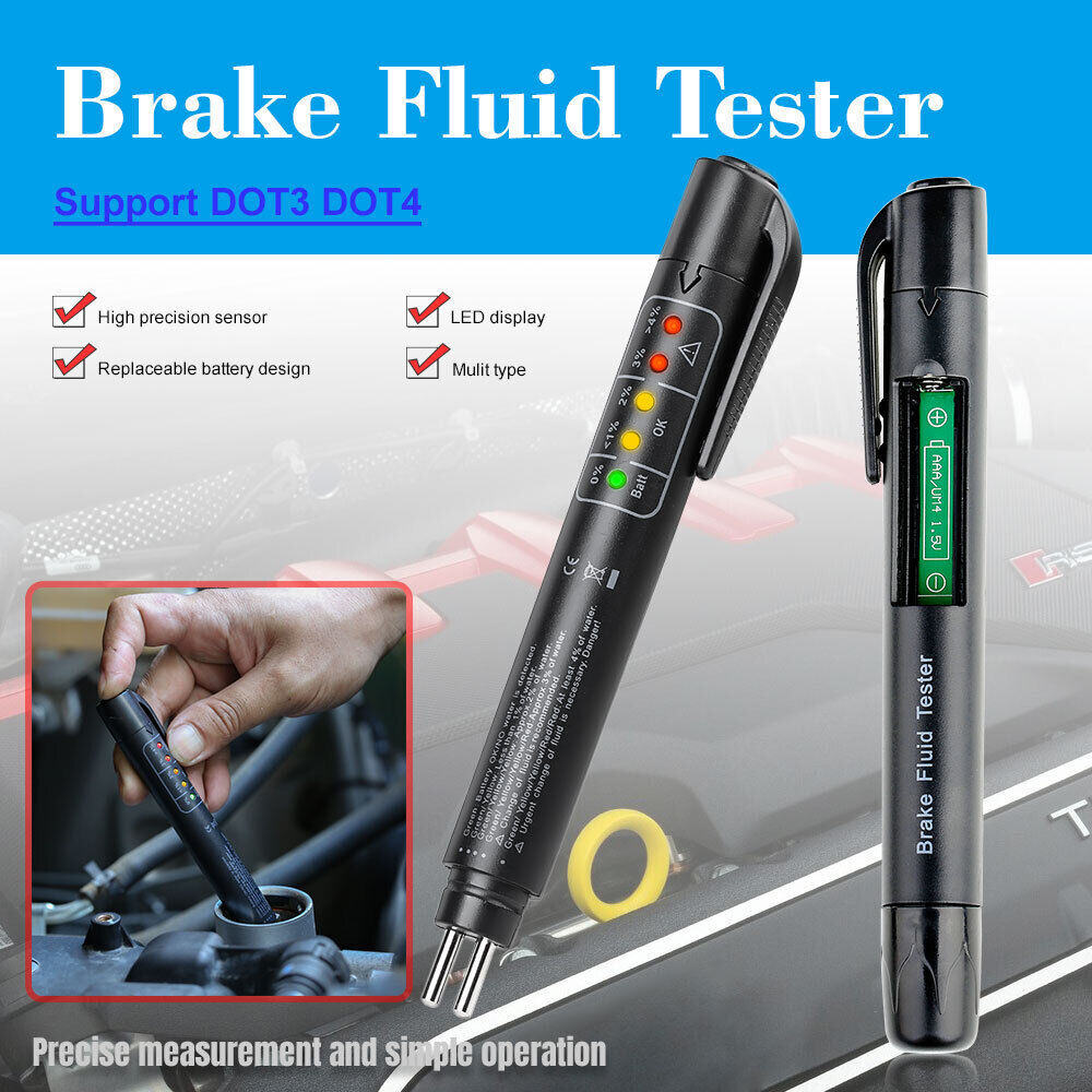 For DOT3 DOT4 Auto Brake Fluid Liquid Oil Moisture Tester Pen Car Testing Tool