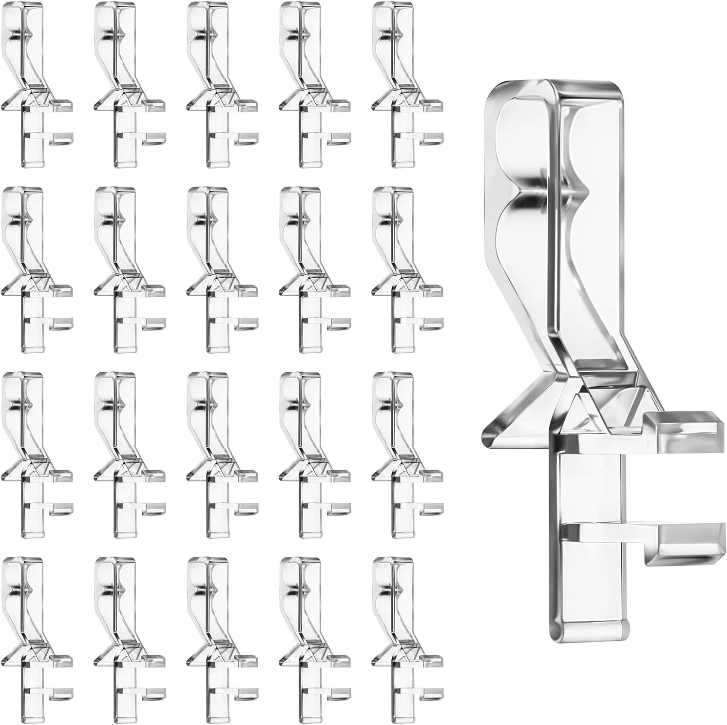 20 Pcs Valance Clips for Blinds, Blind Valance Clip Replacement, 1.87 Inch Hidde