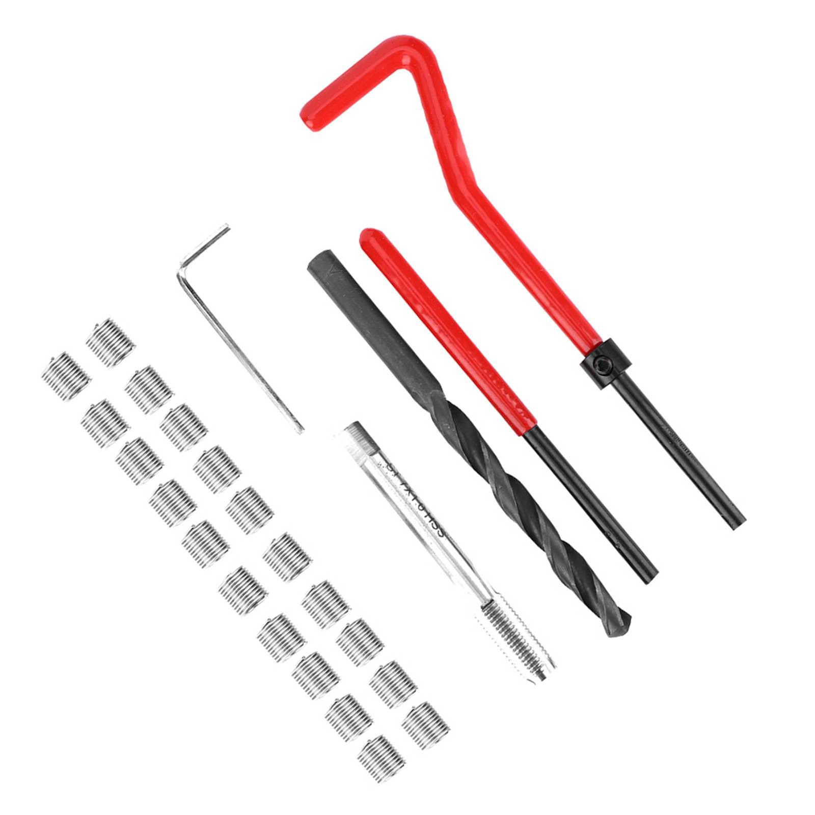 25Pcs Thread Repair Kit Twisted Drill Wrench Threaded Insert Tap Tool M7x1
