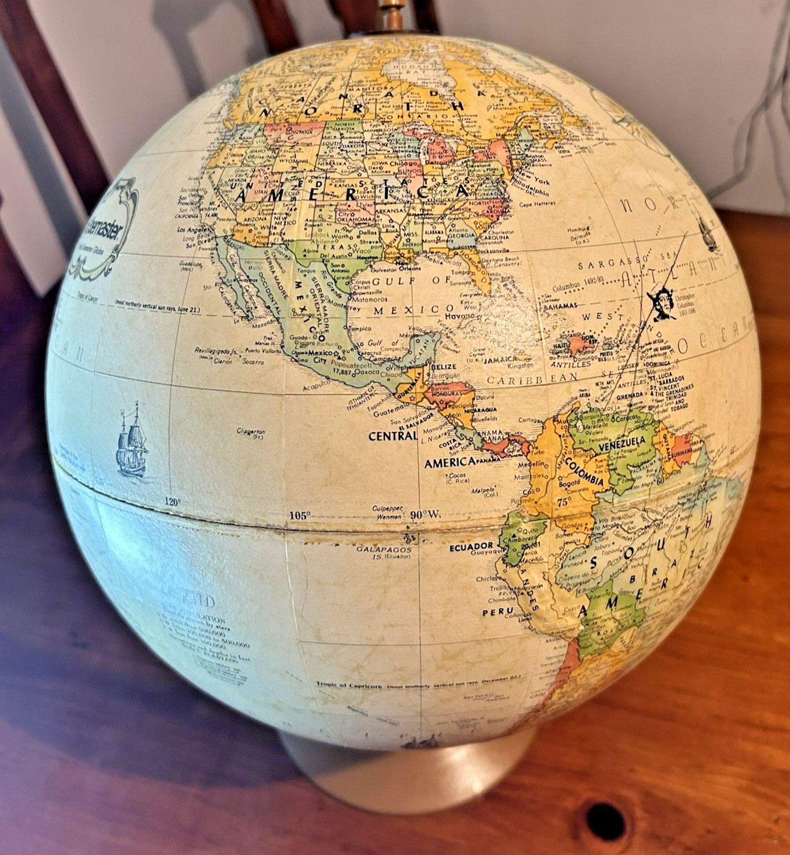 GLOBE Vintage Replogle Reference 12" 2000 Globemaster SCHOOL Millennium Map Russ