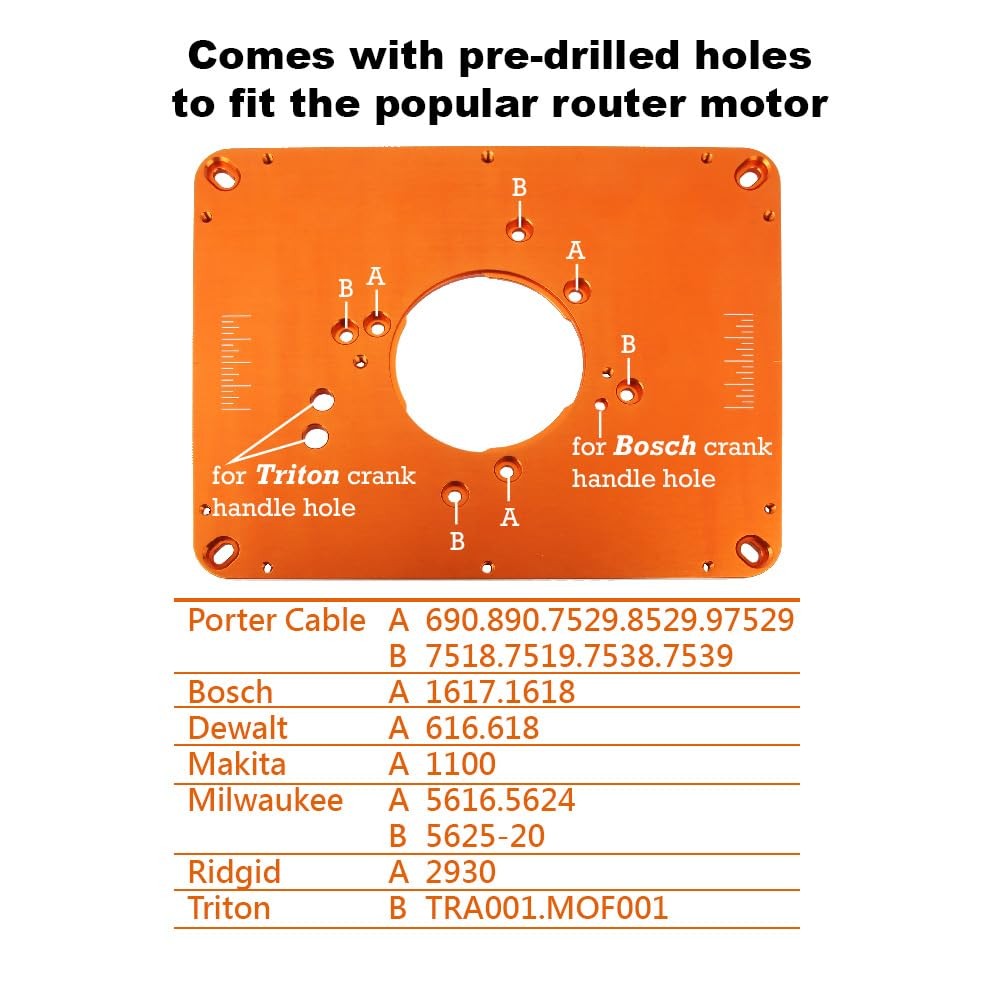 O'Skool Oskool Precision Aluminum Router Table Insert Plate Router Templates
