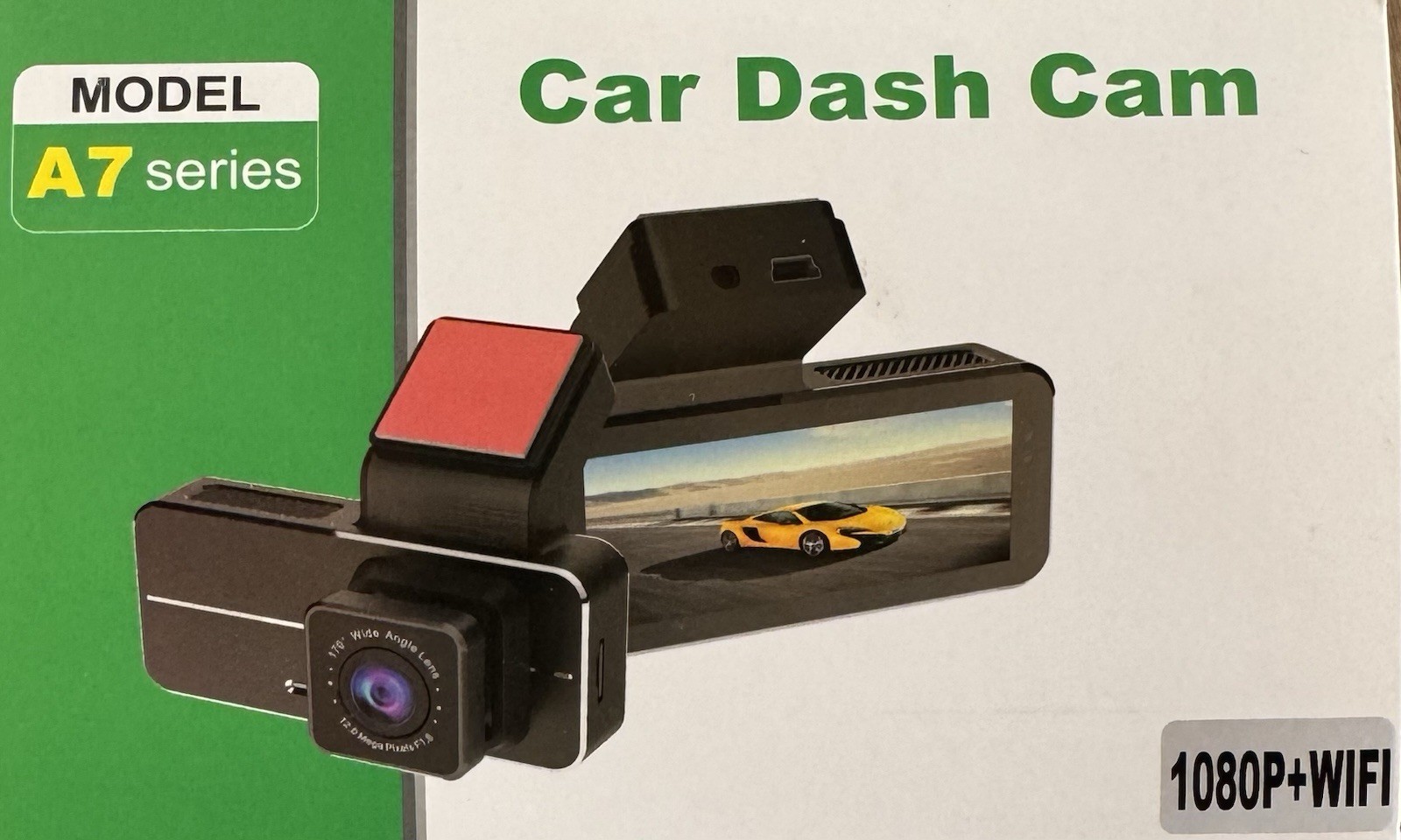 2 Channel Dash Cam Front and Rear,170 Degree Wide Angle,1080P Full HD New