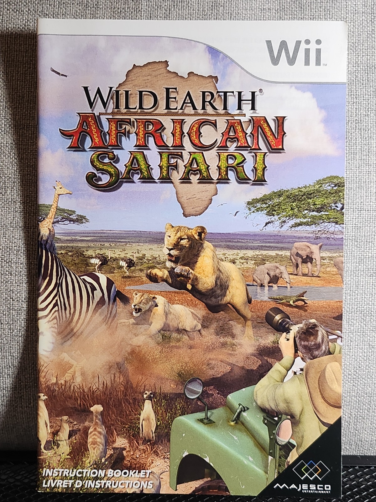 Wild Earth: African Safari Instruction Booklet - Manual Only - Nintendo Wii
