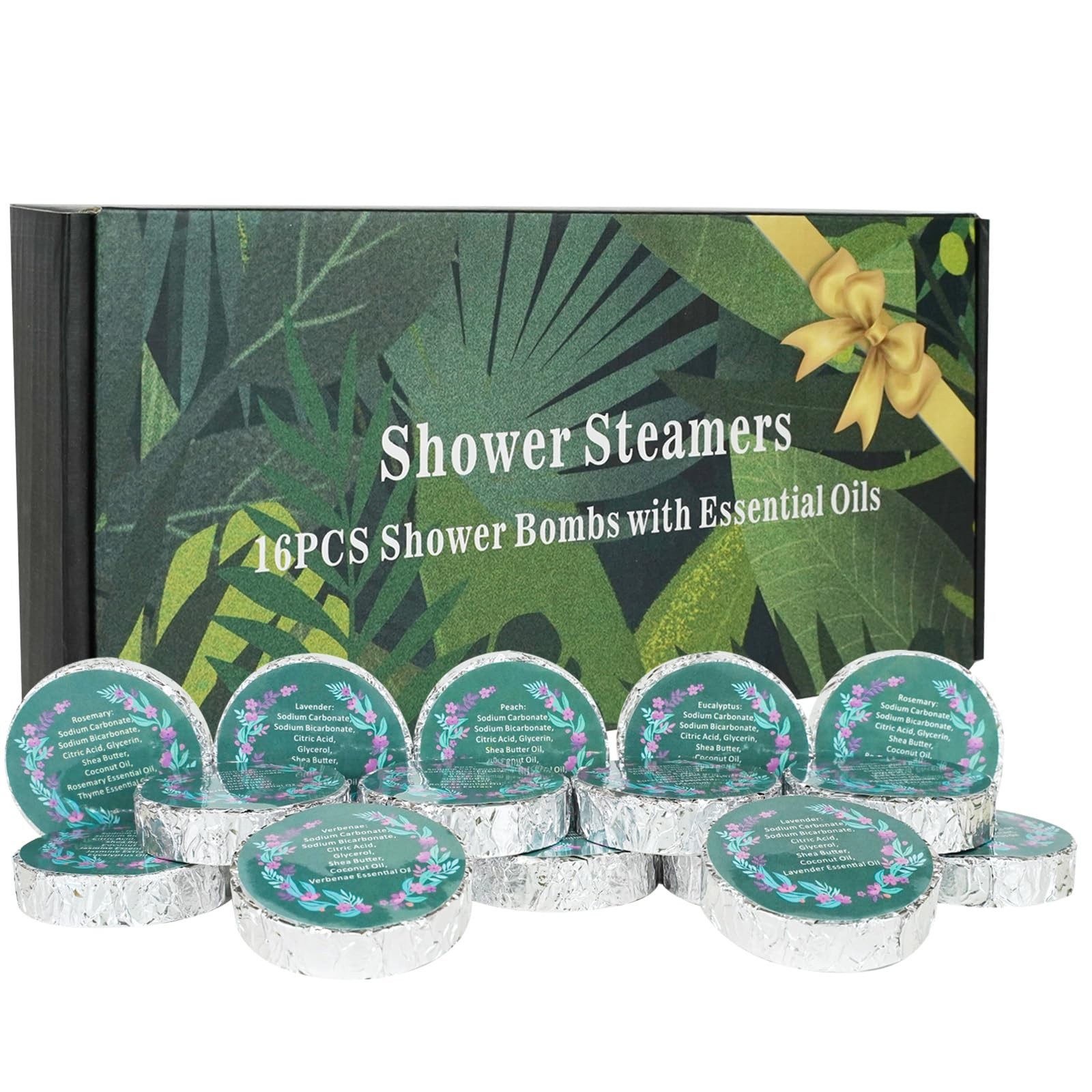 16 Pack Shower Steamers Aromatherapy - Natural 1 Count (Pack of 16), White