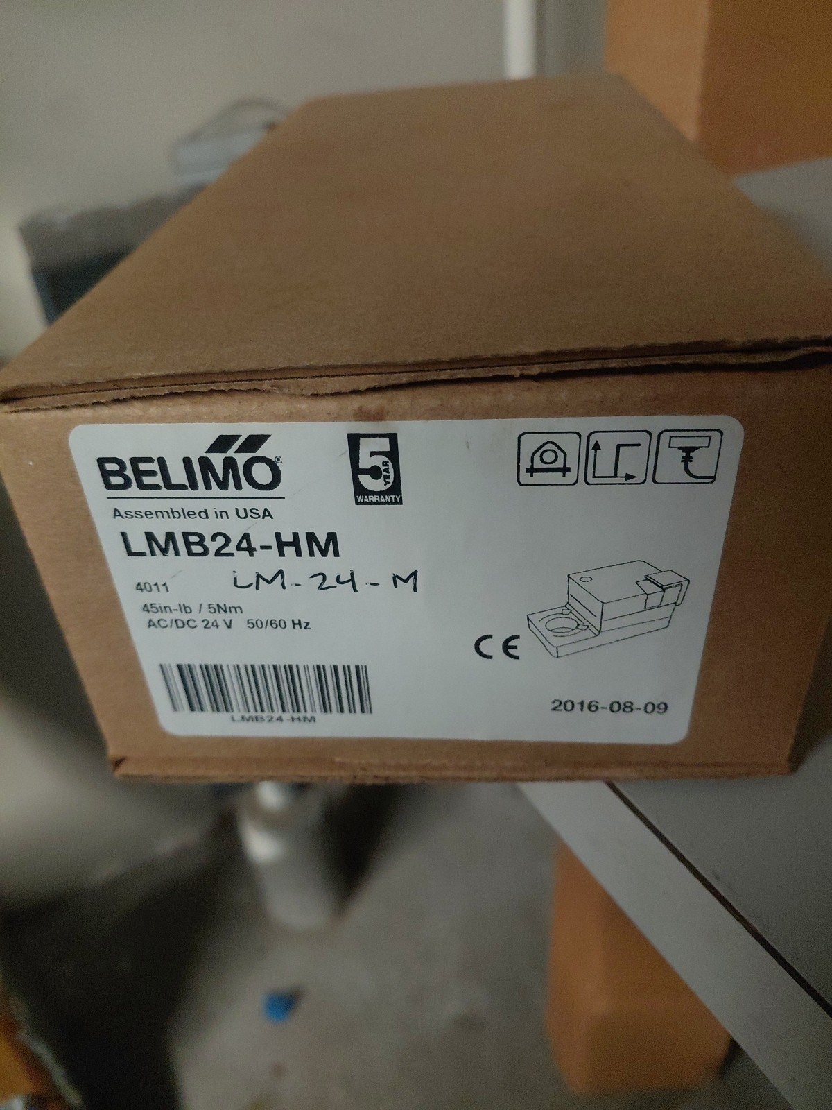 Belimo Lmb24-hm, 4011, 24vac/dc, 45in-lb/5nm
