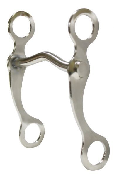 Brand New 4" Low  Port Western Curb Grazing Bit Horse PONY MINI 25209