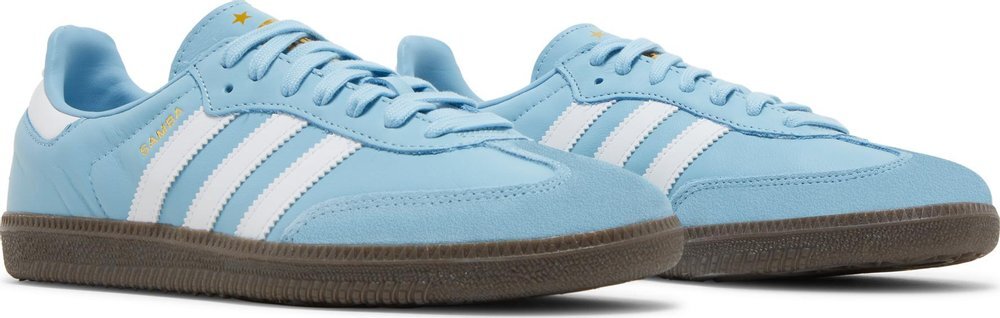 adidas Samba Argentina OG Shoes Blue Retro Classic Sneakers Trainers Men Size