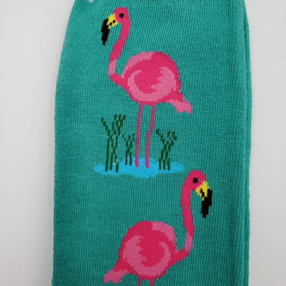 Mens Tropical Pink Flamingo Socks Gift Florida Party Cruise Life Novelty 2 PAIRS