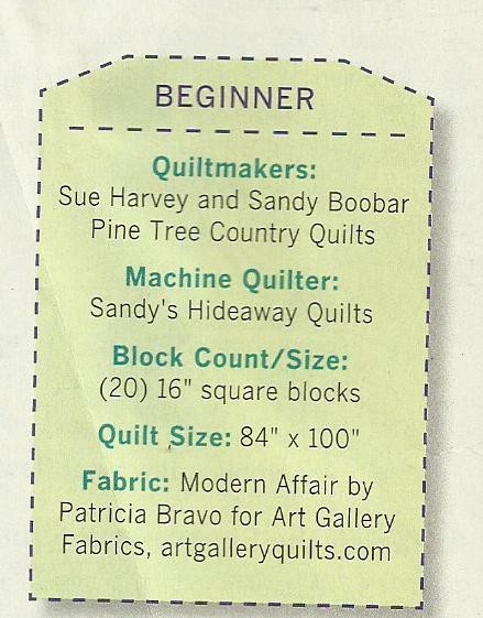 B0516 GLITZ & GLAMOUR QUILT PATTERN/INSTRUCTIONS