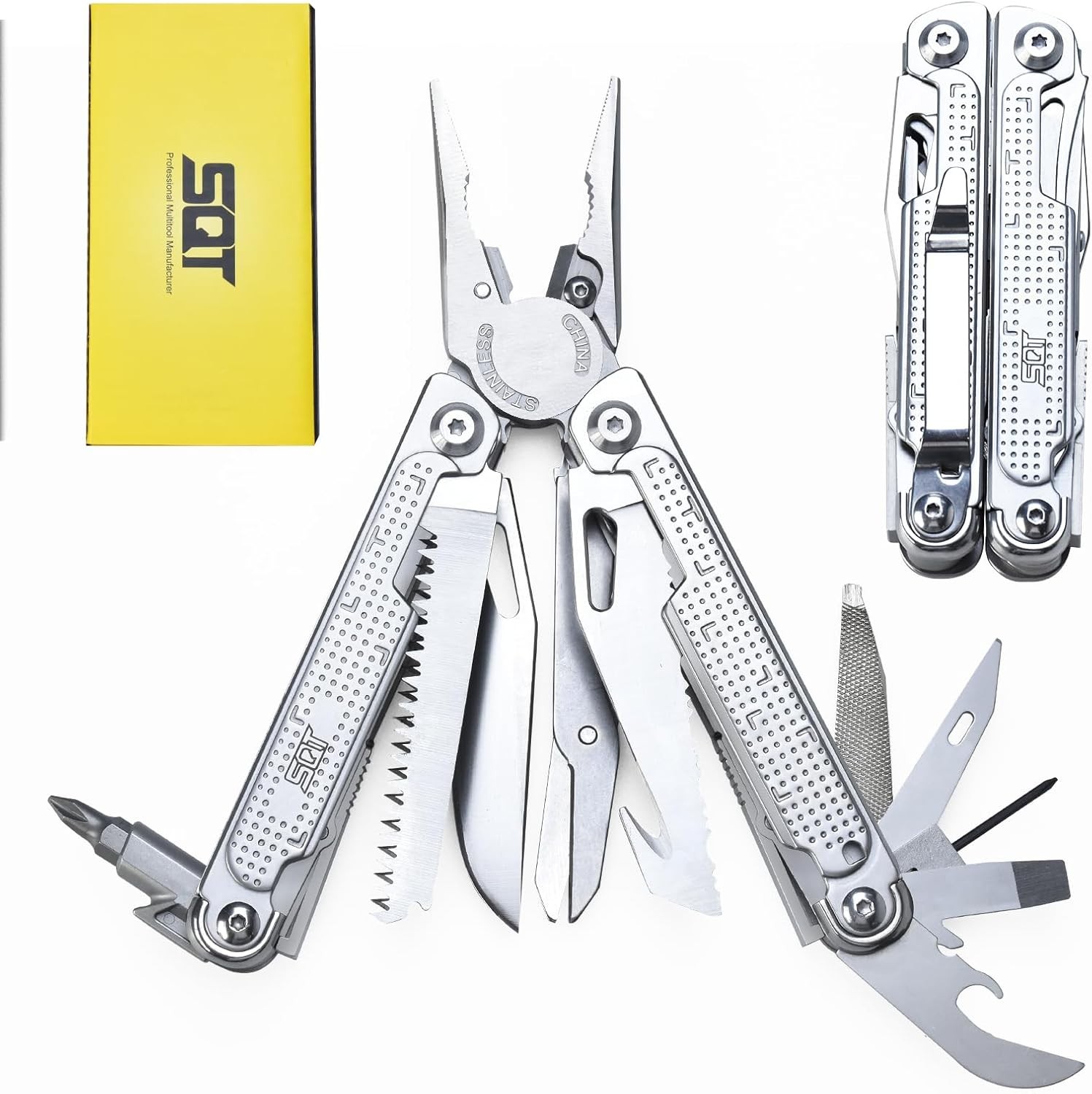 SQT2048 20-in-1 Multitool, Foldable & Self-Locking,