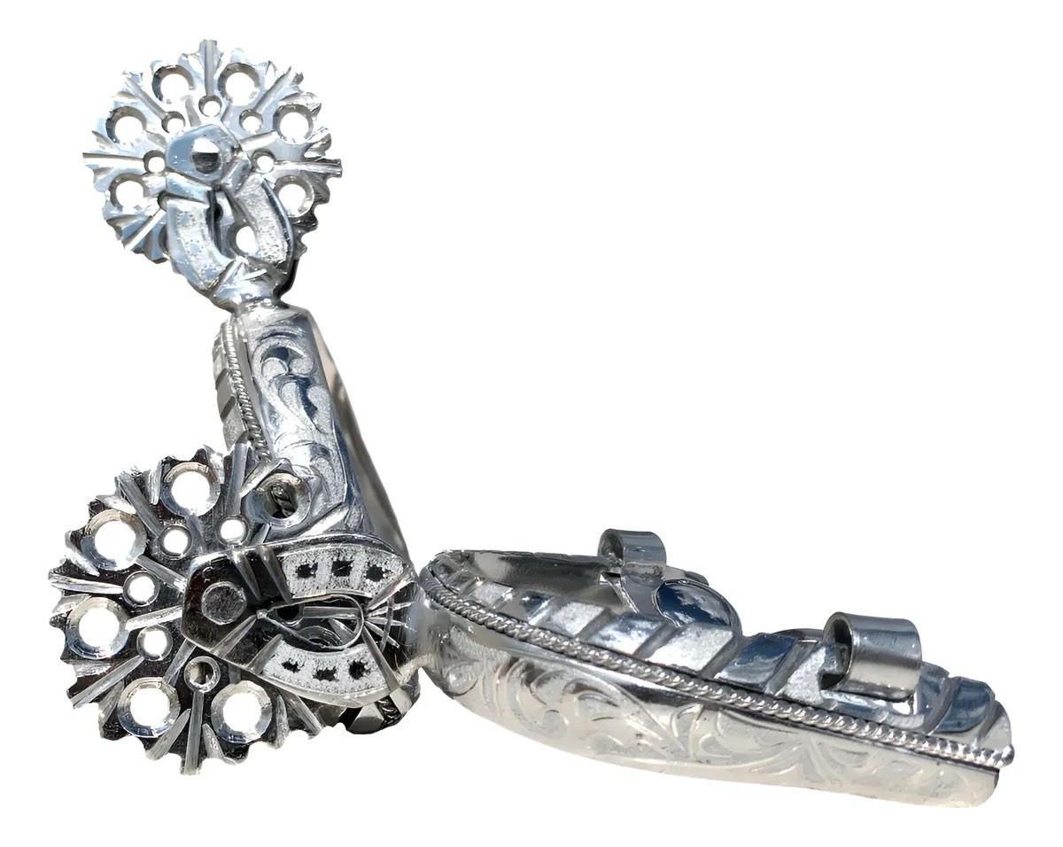 Mexican CHARRO SPURS ESPUELAS Charras Style Charreria HORSE Boot Gear Mexico