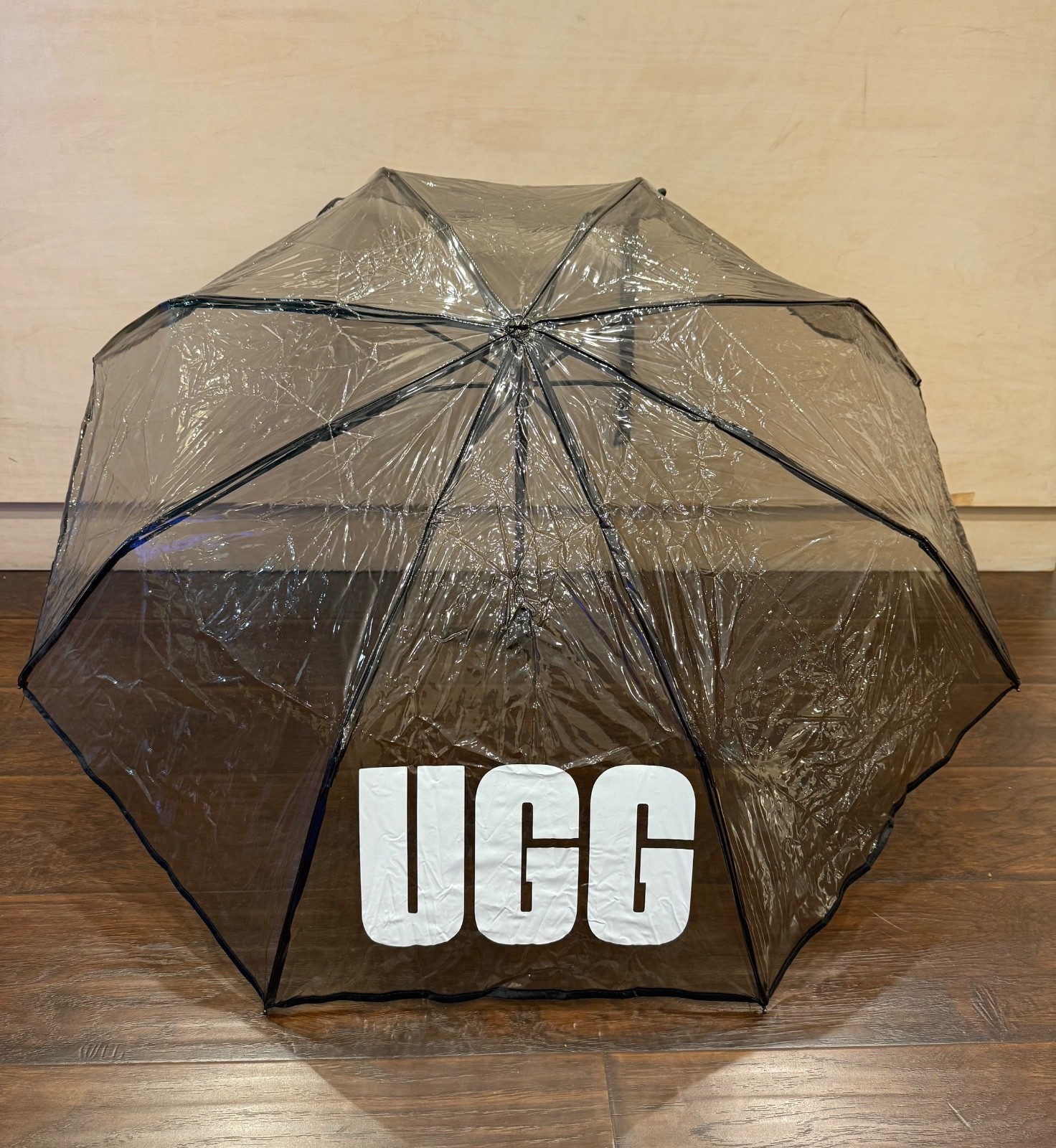 New UGG Women's Clear Umbrella One Size Color Clear/ Black, Rare