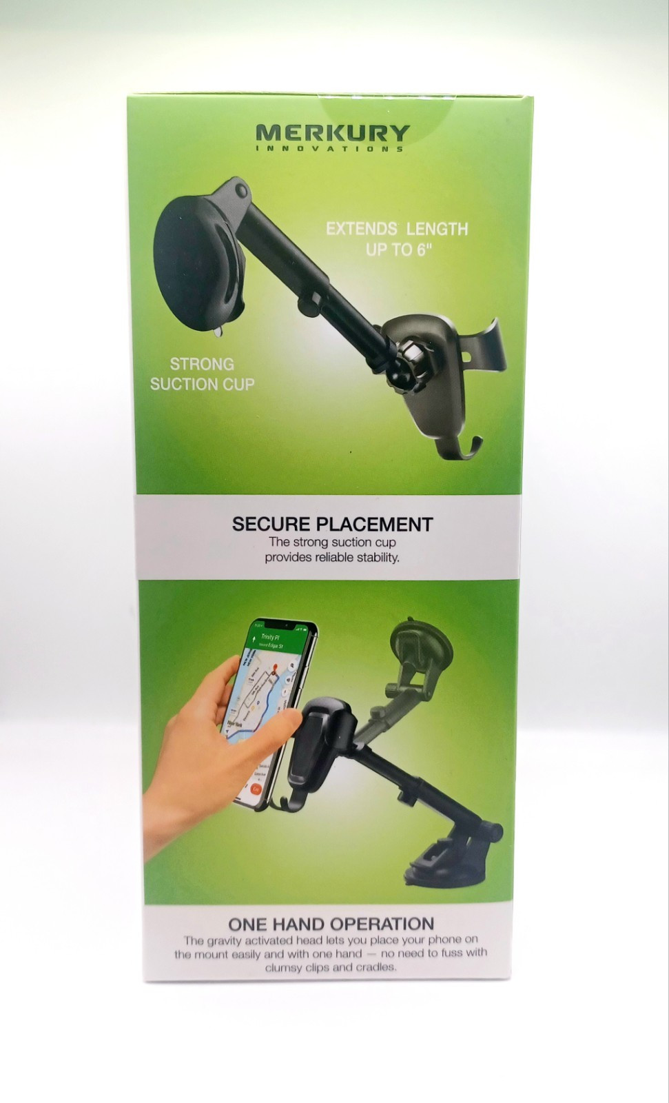 Merkury Innovations - Gravity Mount For Windshield & Dashboard Extendable Neck