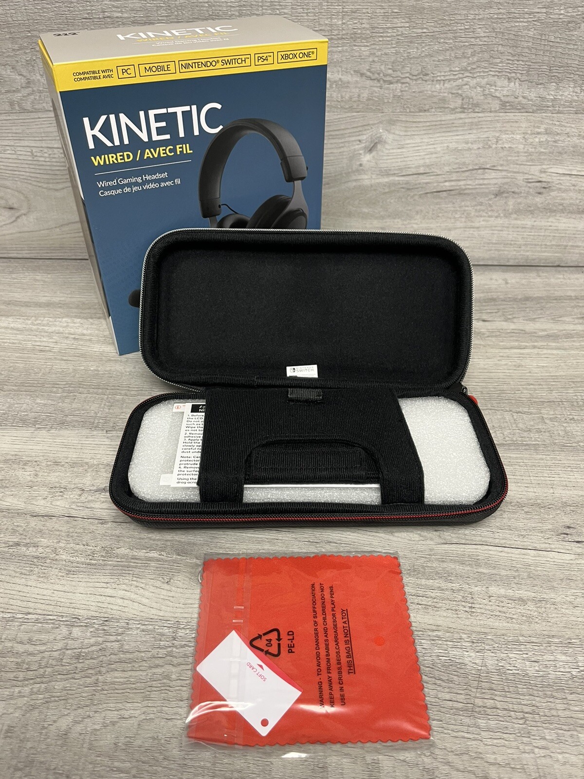 : Wired Gaming Headset w Mic Xbox One PC Nintendo Switch Case