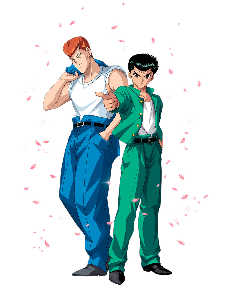 Yusuke and Kuwabara Yukina YuYu Hakusho Weatherproof Anime Sticker 6" Car Decal