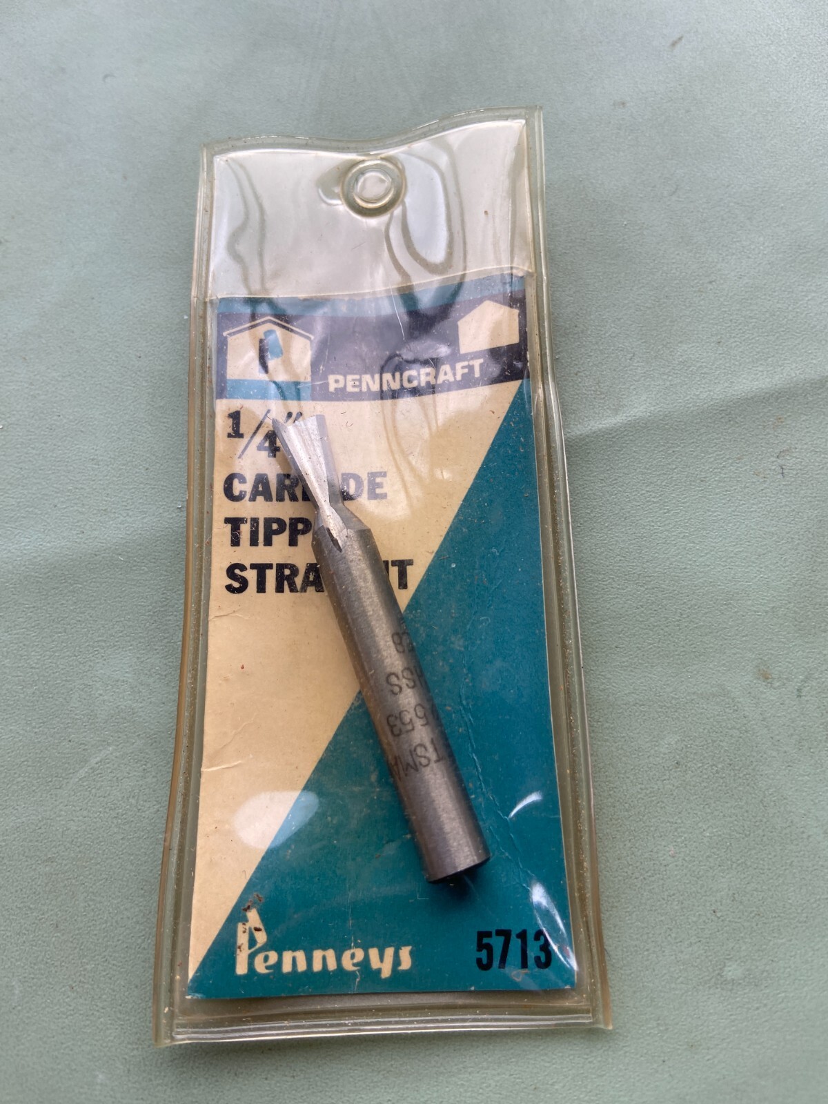 1/4 Penney's Carbide Tipped Straight Steel Router Bit no 5713