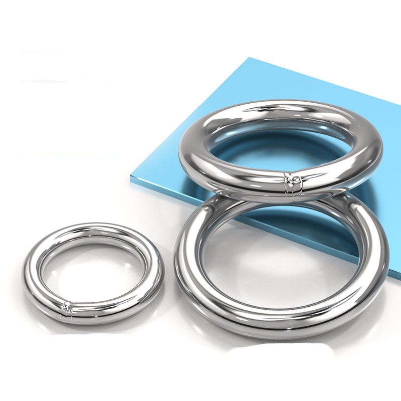 304 Stainless Steel Round Rings Heavy Duty Solid Metal O Ring Welded Smooth