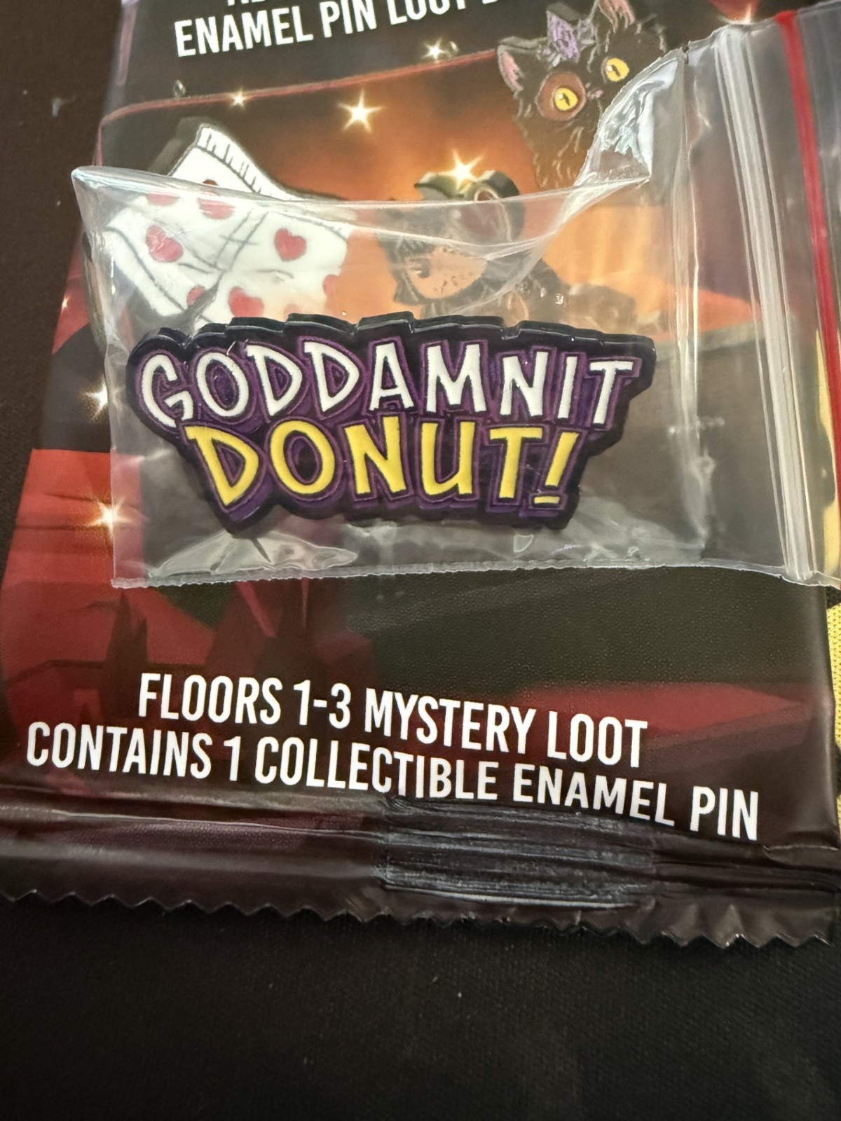 Dungeon Crawler Carl “Goddamnit Donut" Enamel Pin – Foam Brain Games – New!