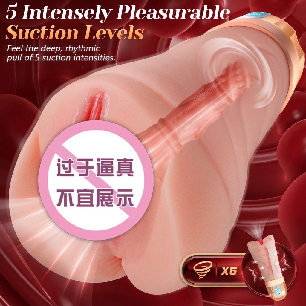 Male Automatic Handsfree Masturbater Cup Stroker Pocket-Pussy Toy-Men-Lubricants