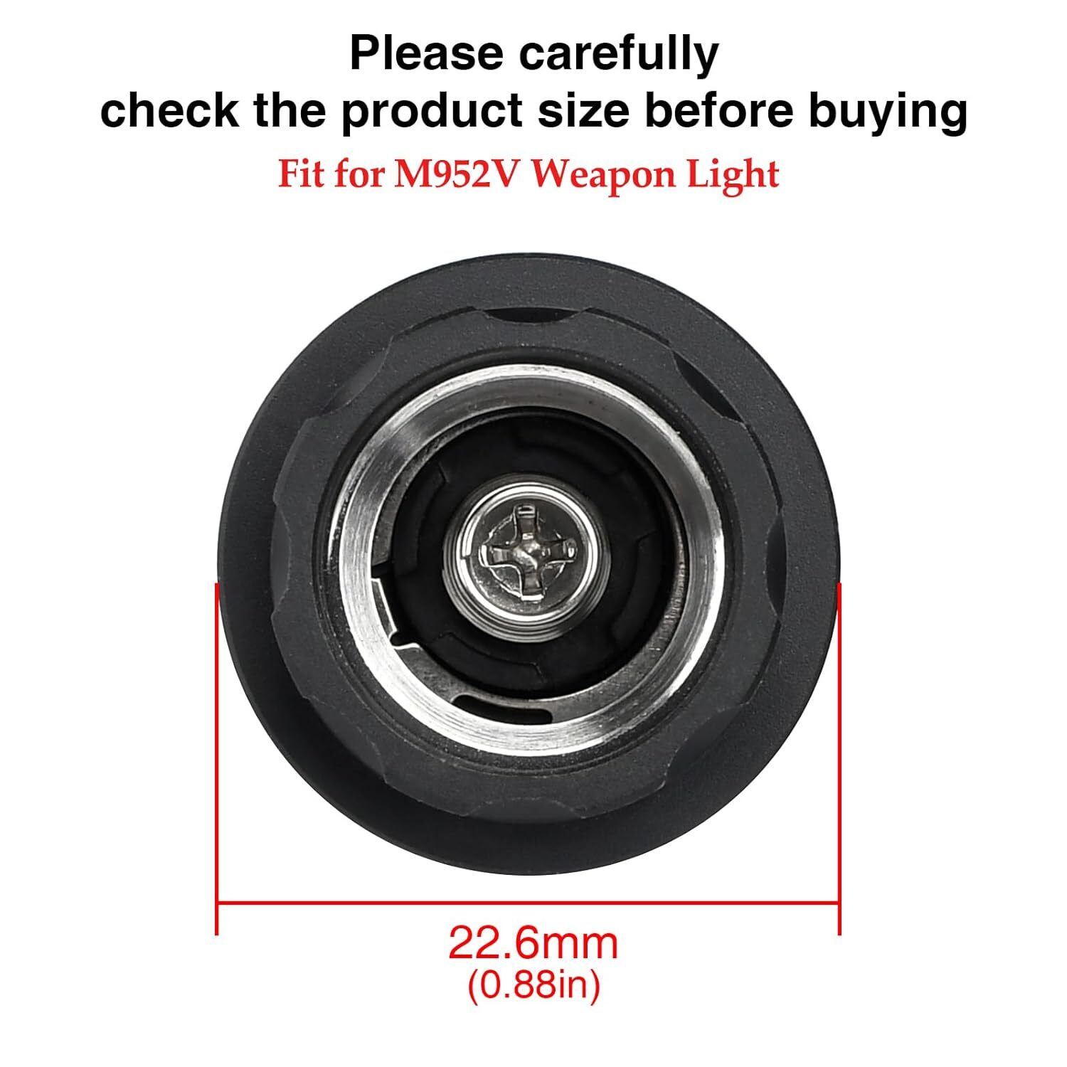 Dual Tailcap Switch Remote Pressure Control for M952V Tactical Weapon Flashlight